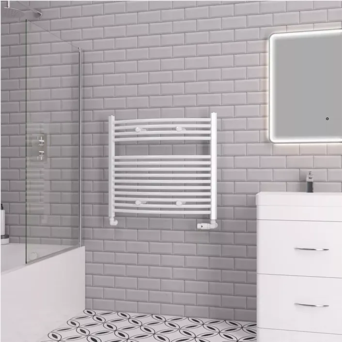 Eastbrook Curved Biava Multirail 688 x 750 Gloss White