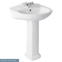 Eastbrook Tamarind 710mm Full Pedestal with Fixings - White