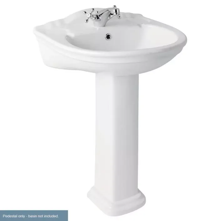 Eastbrook Tamarind 710mm Full Pedestal with Fixings - White