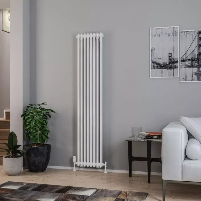 Eastbrook Rivassa 2 Column Radiator 1800 x 383mm Gloss White