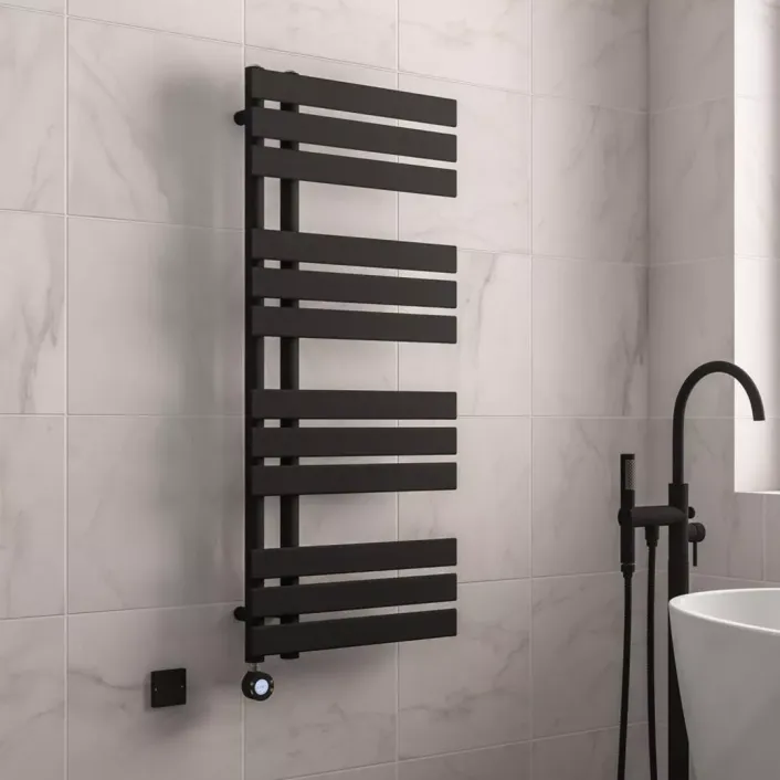 Eastbrook Brockworth All Electric Towel Rail 1200 x 500mm Matt Black