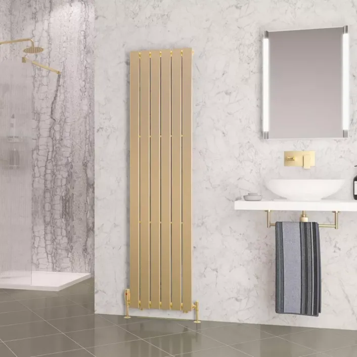 Eastbrook Warrington 1800 x 452 Radiator Type10 Brushed Brass