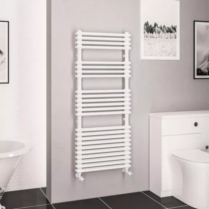 Eastbrook Imperia 2 Column Multirail 1430 x 600mm Gloss White