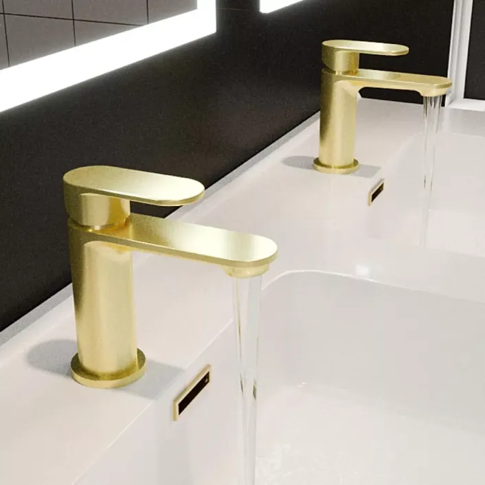 Eastbrook Elsted Basin Tap with Waste - Brushed Brass
