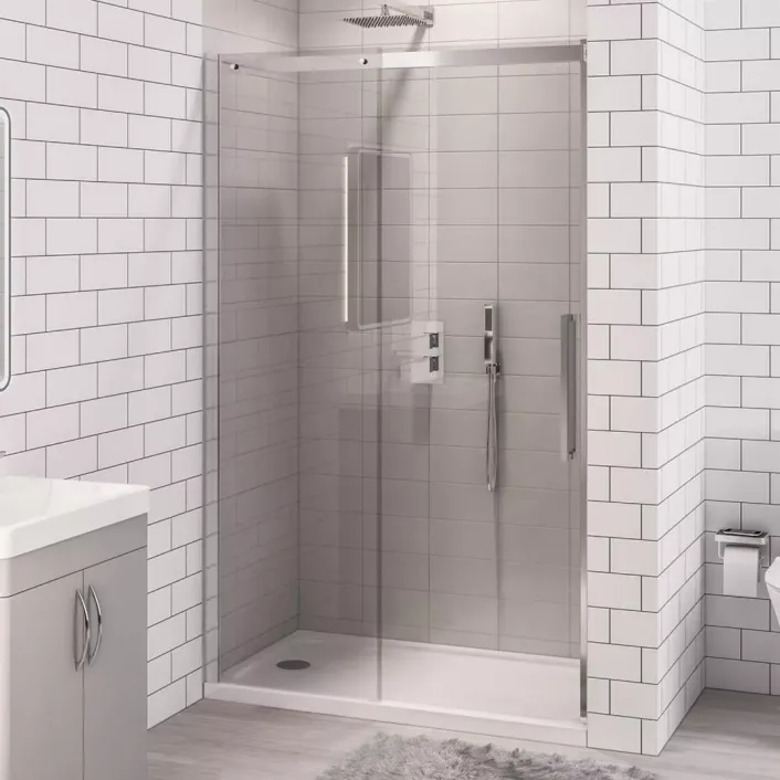 Eastbrook Corniche 2000 8mm Semi-Frameless 2000mm x 1600mm Slider Shower Door - Chrome