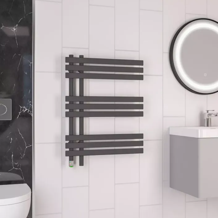 Eastbrook Loddon Dry Element Towel Rail 800 x 600 Matt Anthracite