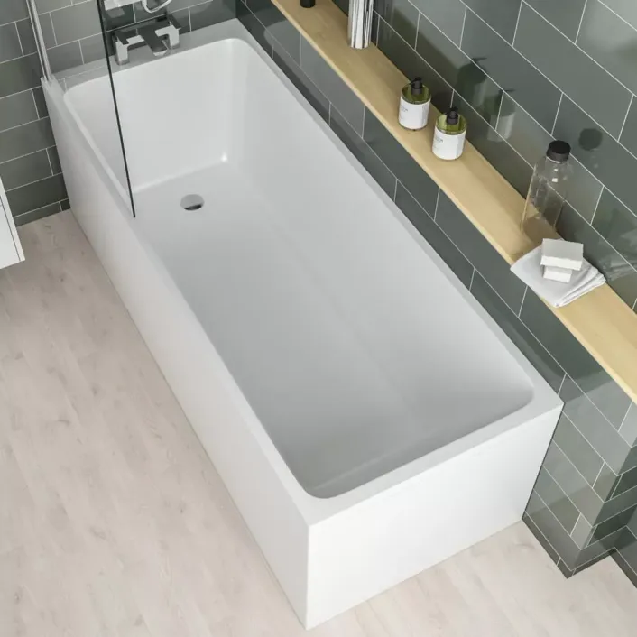 Eastbrook Malin Single Ended (SE) 1750 x 750 x 440mm Rectangular 5mm Bath - White