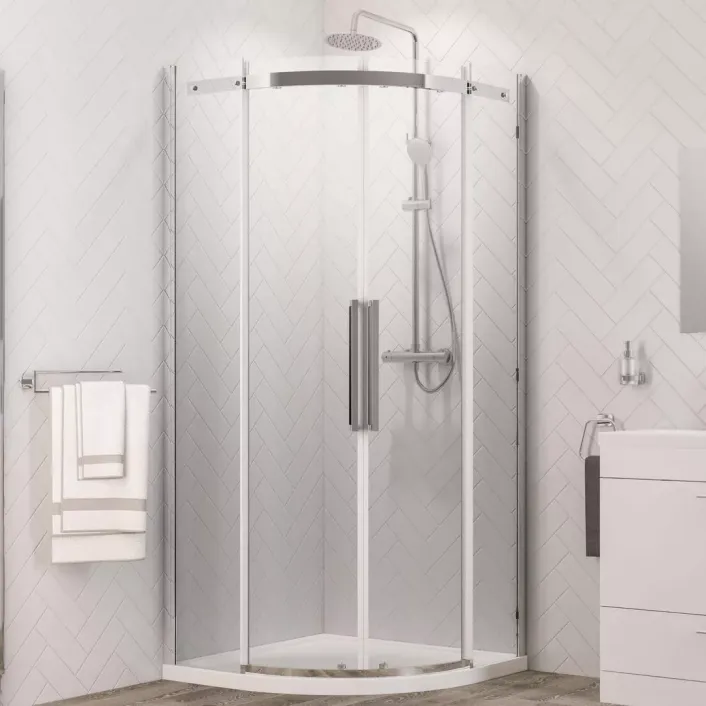 Eastbrook Corniche 2000 900x900mm Quadrant Shower Enclosure - Chrome