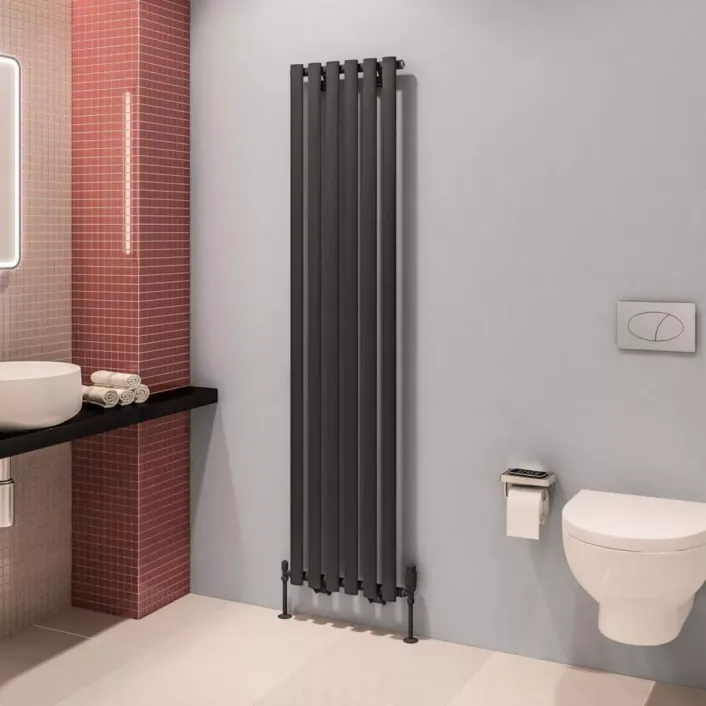 Eastbrook Tunstall 1800 x 420 Radiator Matt Anthracite