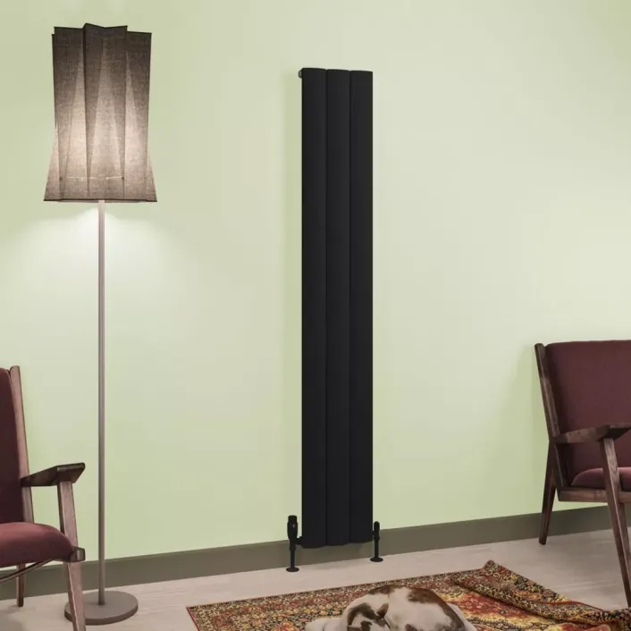 Eastbrook Tordino 1800 x 280 Aluminium Radiator Matt Black