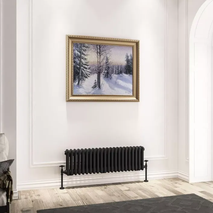 Eastbrook Imperia 3 Column Radiator 300 x 1010mm Matt Black
