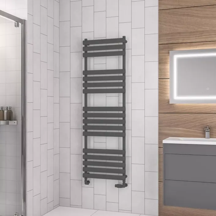 Eastbrook Tunstall 1600 x 500 Towel Rail Matt Anthracite