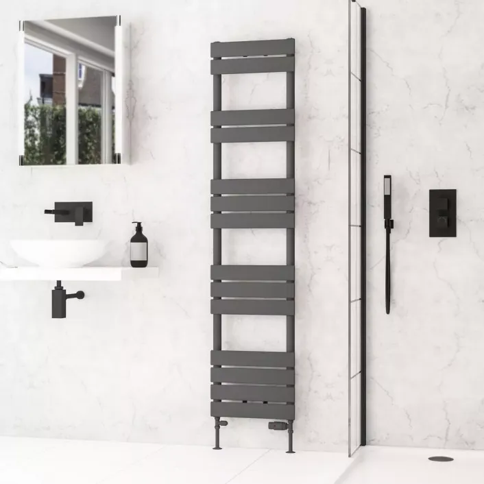 Eastbrook Addington II Towel Rail 1750 x 400 Type10 Matt Anthracite