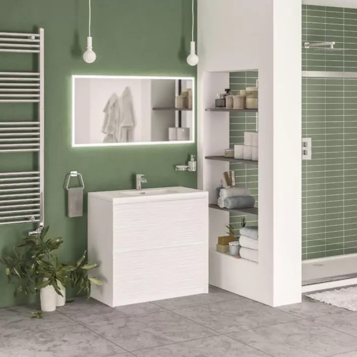 Eastbrook Langley 90cm Floorstanding Vanity Unit - Matt White