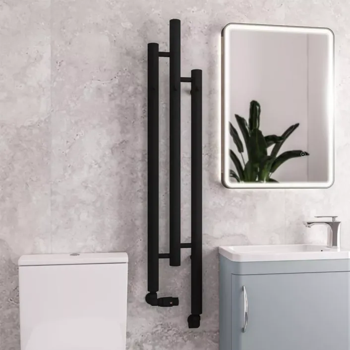 Eastbrook Portchester 1200 x 225 Radiator Matt Black
