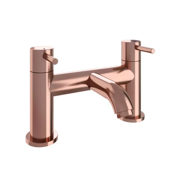 Eastbrook Meriden Bath Filler Tap with Curved Spout - Brushed Bronze