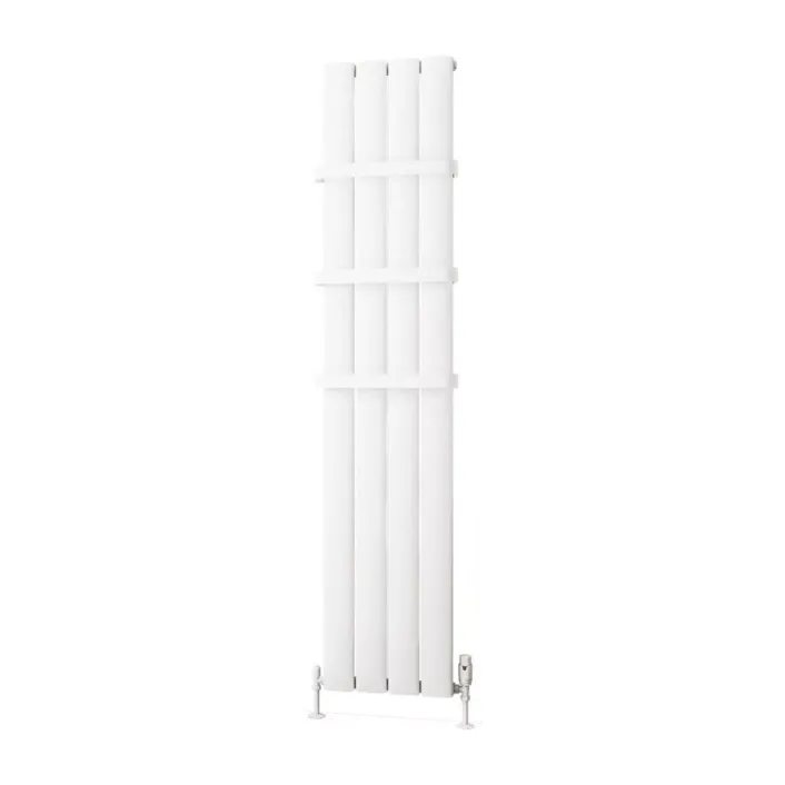 Eastbrook Malmesbury 1800 x 375 Aluminium Radiator Matt White