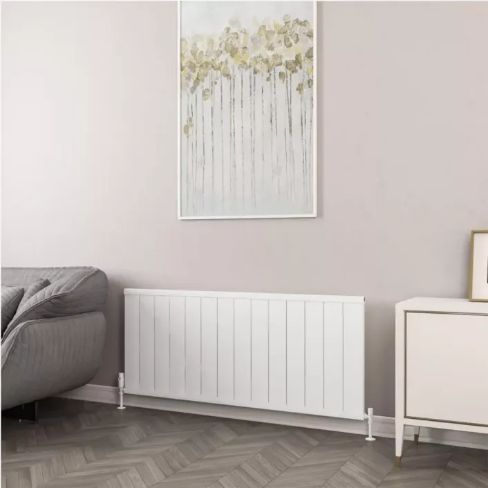 Eastbrook Kingswood Slimline 600 x 1410 Aluminium Radiator Matt White