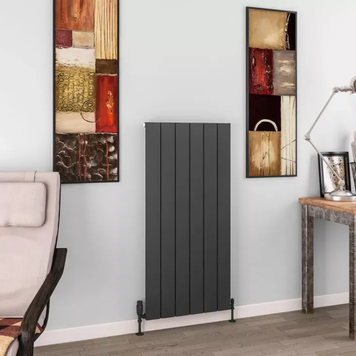Eastbrook Charlton 1200 x 565 Aluminium Radiator Matt Anthracite