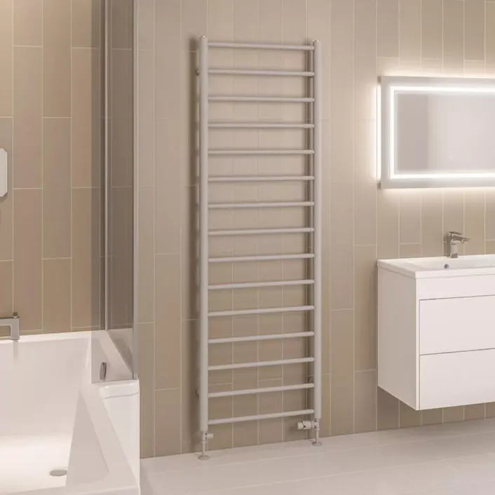Eastbrook Tuscan Round 1800 x 600 Towel Rail Matt Grey