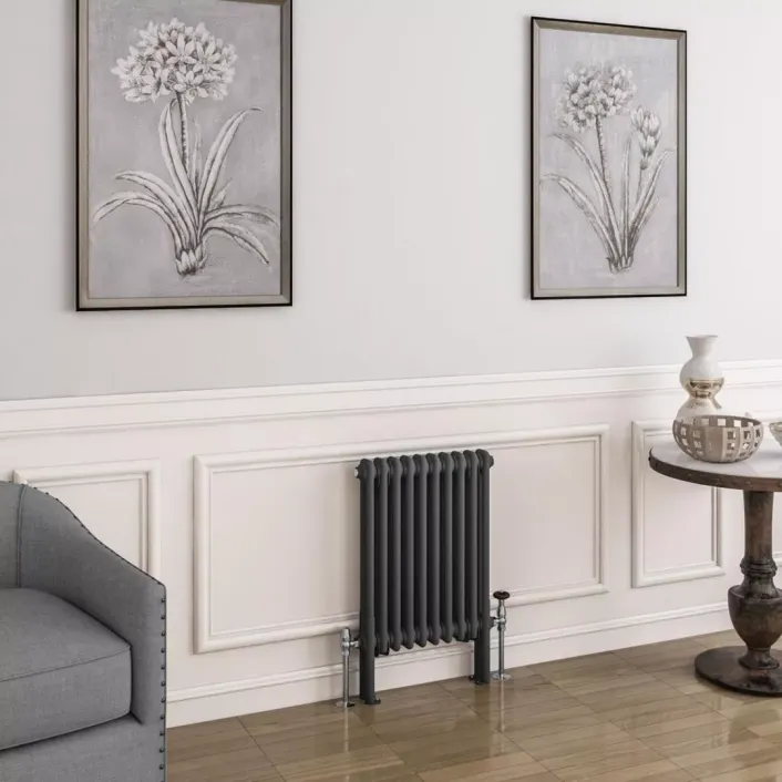 Eastbrook Imperia 2 Column Radiator 600 x 470mm Matt Anthracite