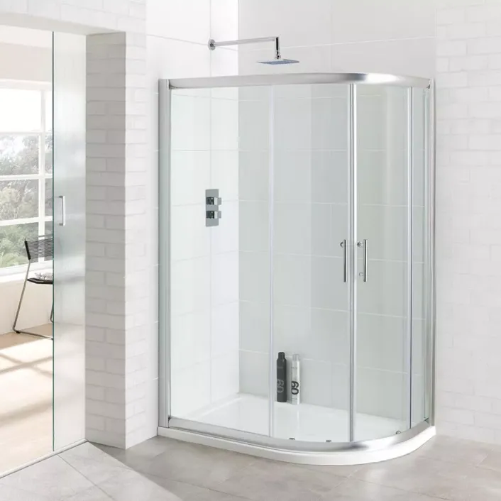 Eastbrook Vantage 6mm Easy Clean 1000x760mm Offset Quadrant Shower Enclosure - Chrome