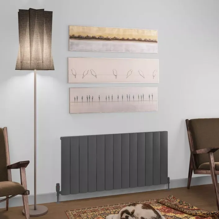 Eastbrook Tordino 600 x 1230 Aluminium Radiator Matt Anthracite