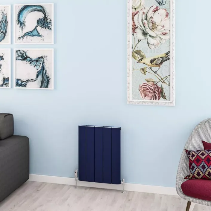Eastbrook Withington 600 x 470 Aluminium Radiator Matt Cobalt Blue