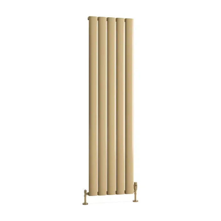 Eastbrook Malmesbury 1800 x 470 Aluminium Radiator Brass Effect