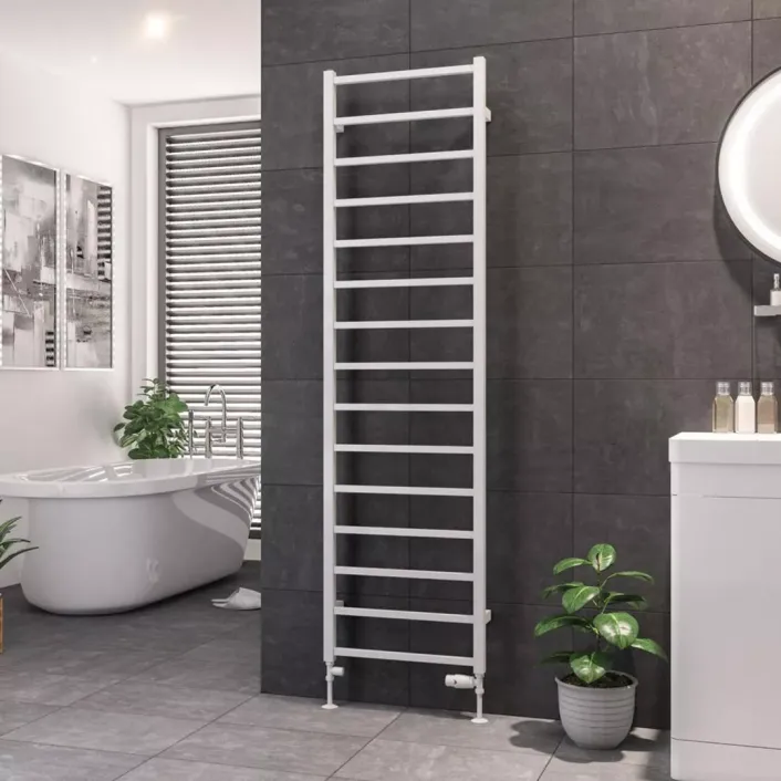 Eastbrook Tuscan Square Towel Rail 1800 x 500 Gloss White