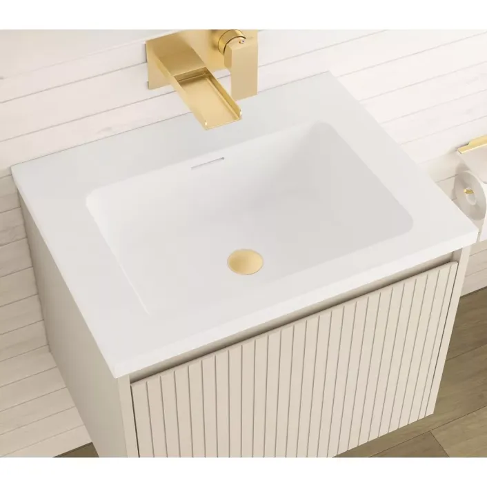 Eastbrook Stockton 60cm Fluted Wall Hung Unit 1 Drawer Cashmere