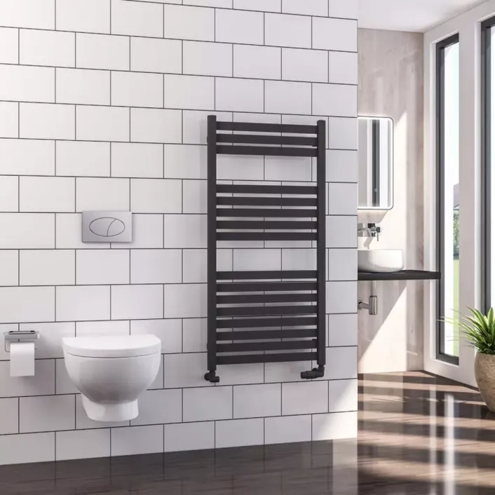 Eastbrook Defford 1200 x 600mm Towel Rail Matt Anthracite