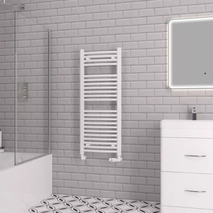 Eastbrook Curved Biava Multirail 1118 x 450 Gloss White