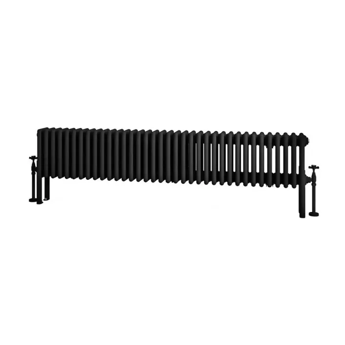 Eastbrook Imperia 4 Column Radiator 300 x 1640mm Matt Black