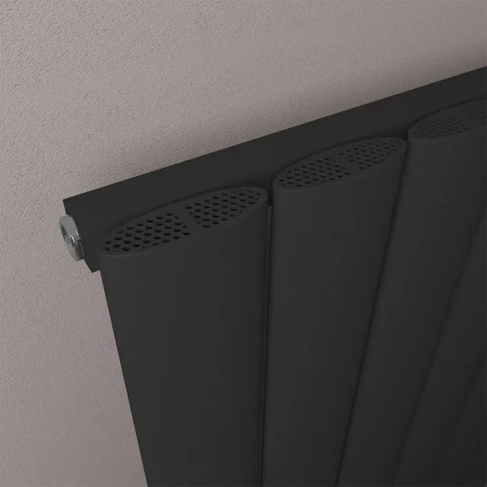Eastbrook Malmesbury 1800 x 185 Aluminium Radiator Matt Black