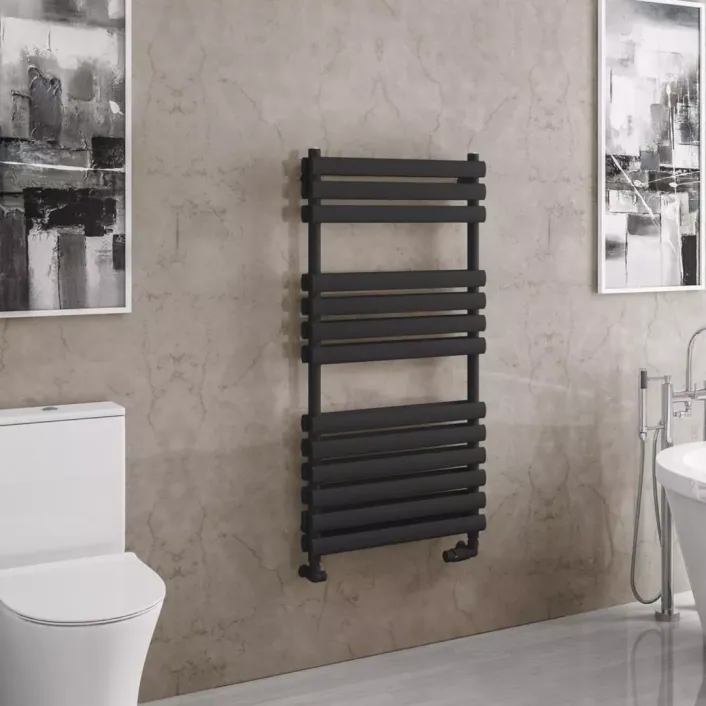 Eastbrook Tunstall Double 1200 x 600 Towel Rail Matt Black