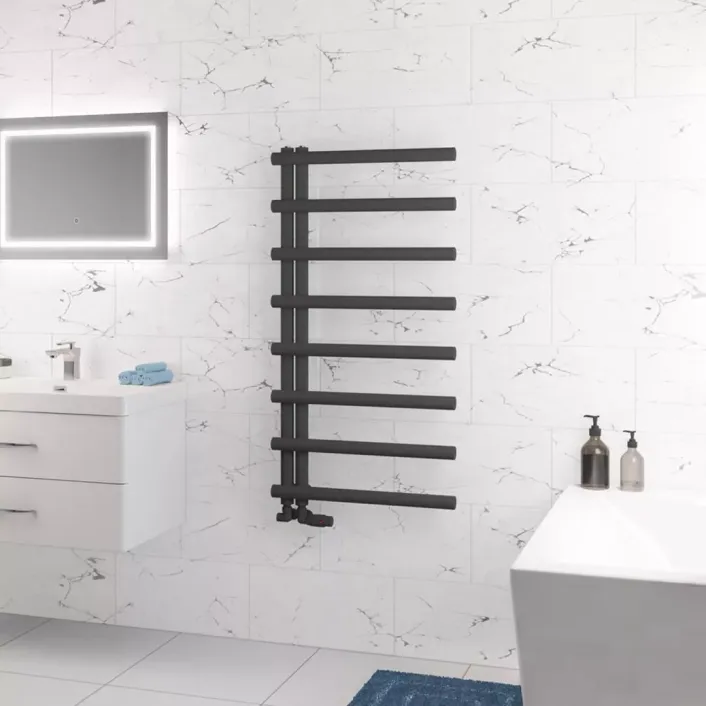 Eastbrook Marlow E-Style 1150 x 600 Towel Rail Matt Anthracite