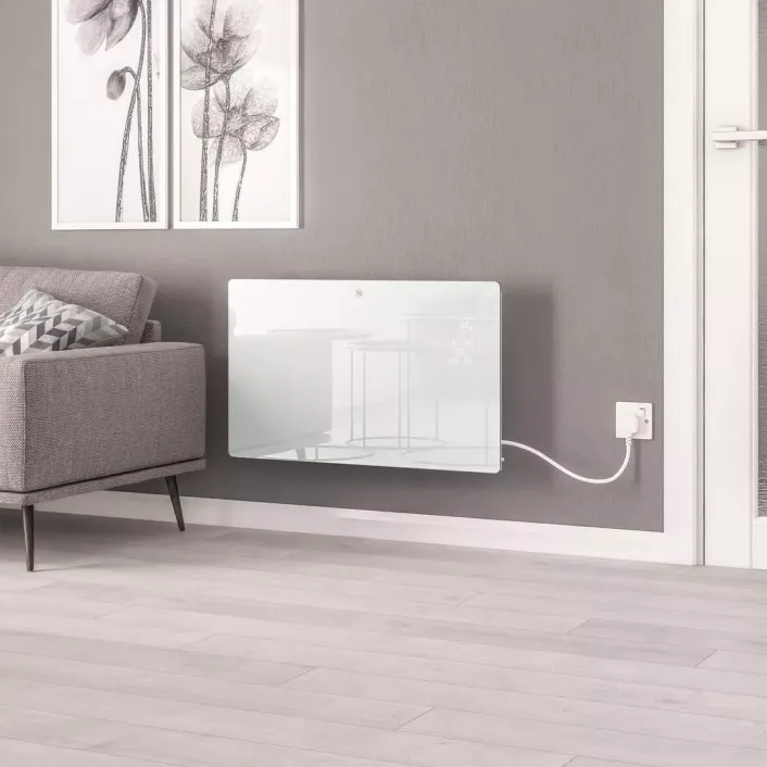 Eastbrook Cortona 555 x 770 Glass Fronted Electric Radiator 2000W White