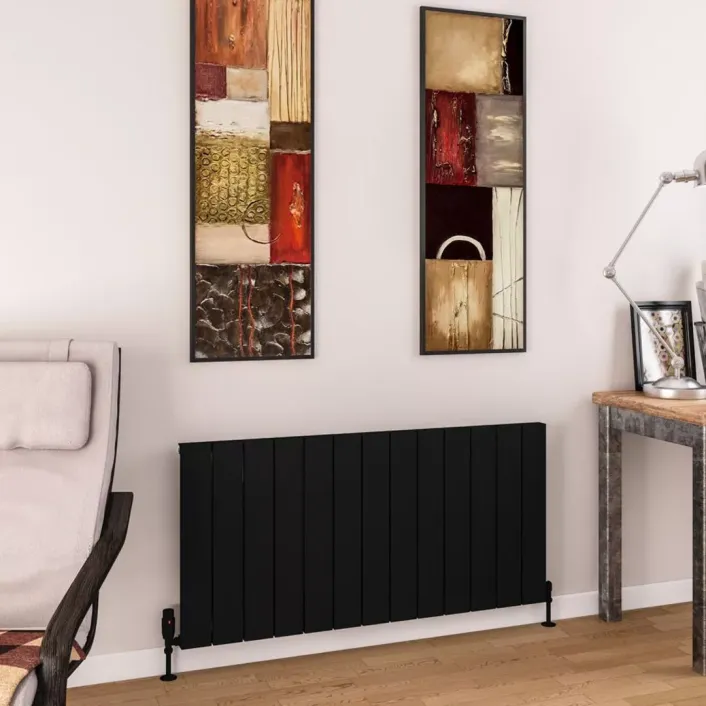 Eastbrook Charlton 600 x 1230 Aluminium Radiator Matt Black