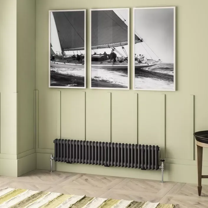 Eastbrook Imperia 2 Column Radiator 300 x 1460mm Matt Anthracite