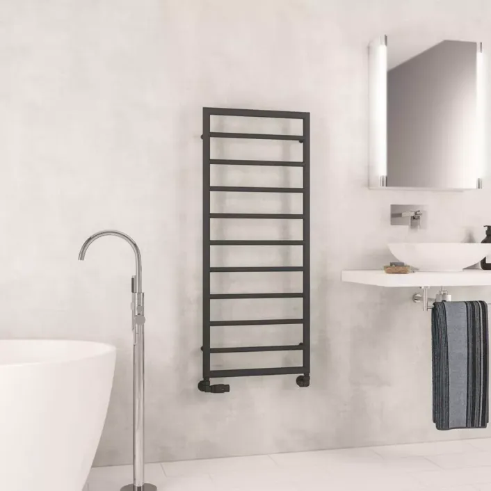 Eastbrook Kenilworth 1200 x 500mm. Towel Rail Matt Anthracite