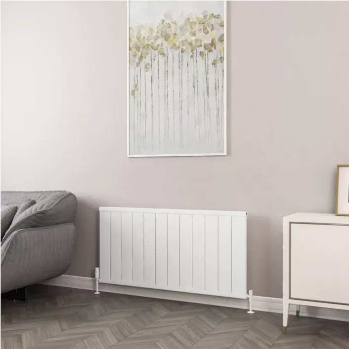 Eastbrook Kingswood Slimline 600 x 1210 Aluminium Radiator Matt White