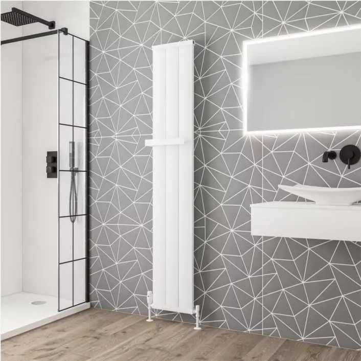 Eastbrook Kingswood Slimline 1800 x 310 Aluminium Radiator Matt White