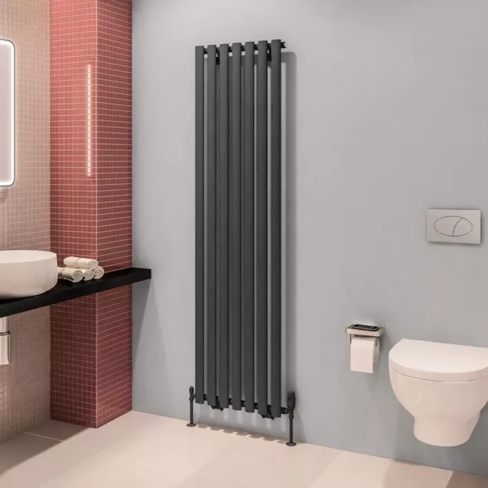 Eastbrook Tunstall 1800 x 490 Radiator Matt Anthracite