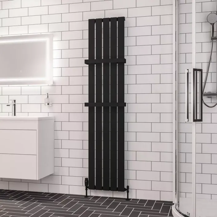 Eastbrook Deddington 1800 x 390 Radiator Matt Black