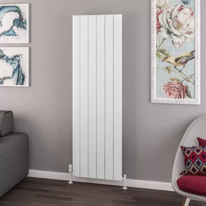 Eastbrook Withington 1800 x 565 Aluminium Radiator Matt White