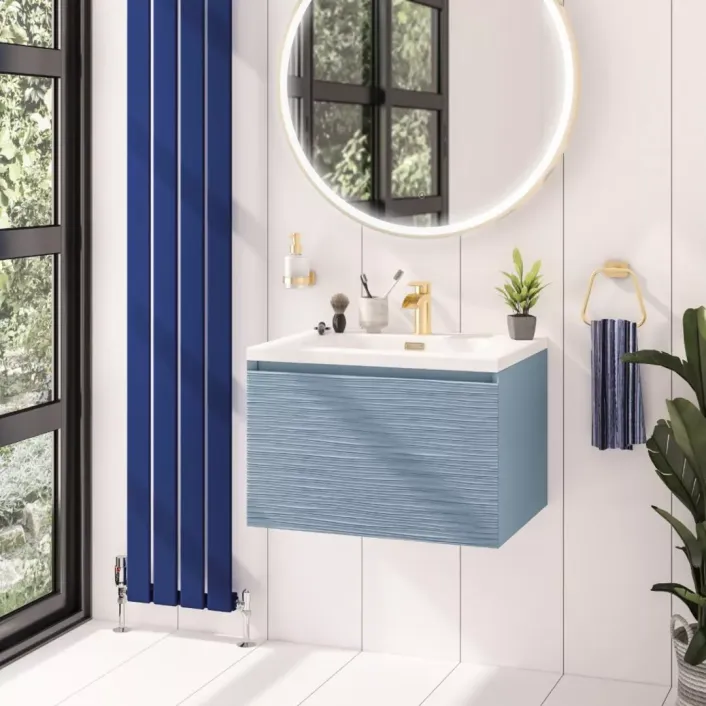 Eastbrook Langley 60cm Wall Hung Vanity Unit - Harbour Blue