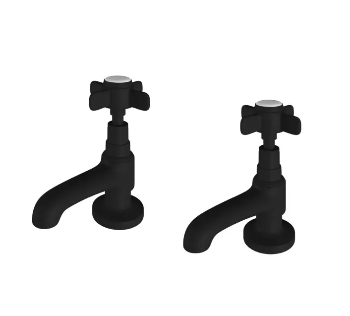 Eastbrook Haymarket Bath Taps - Matt Black