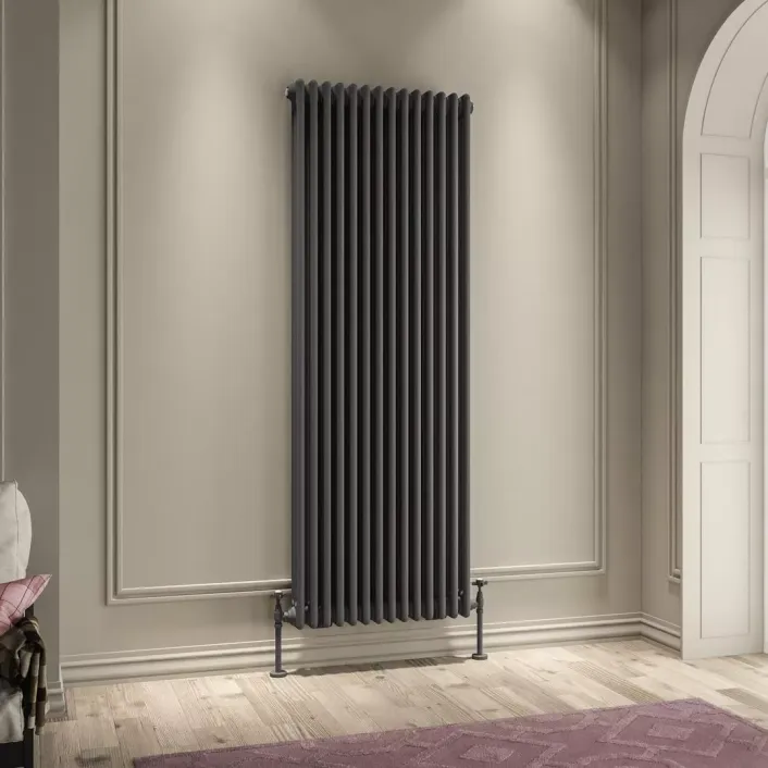 Eastbrook Imperia 3 Column Radiator 1800 x 650mm Matt Anthracite