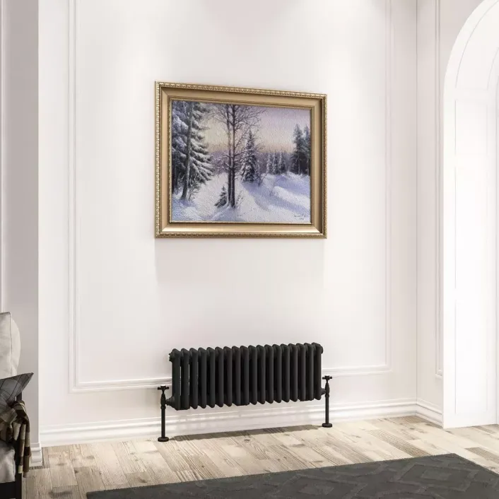 Eastbrook Imperia 3 Column Radiator 300 x 830mm Matt Black